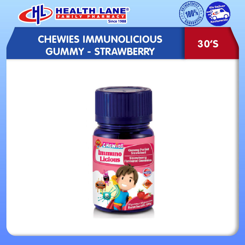 CHEWIES IMMUNOLICIOUS GUMMY- STRAWBERRY (30'S)